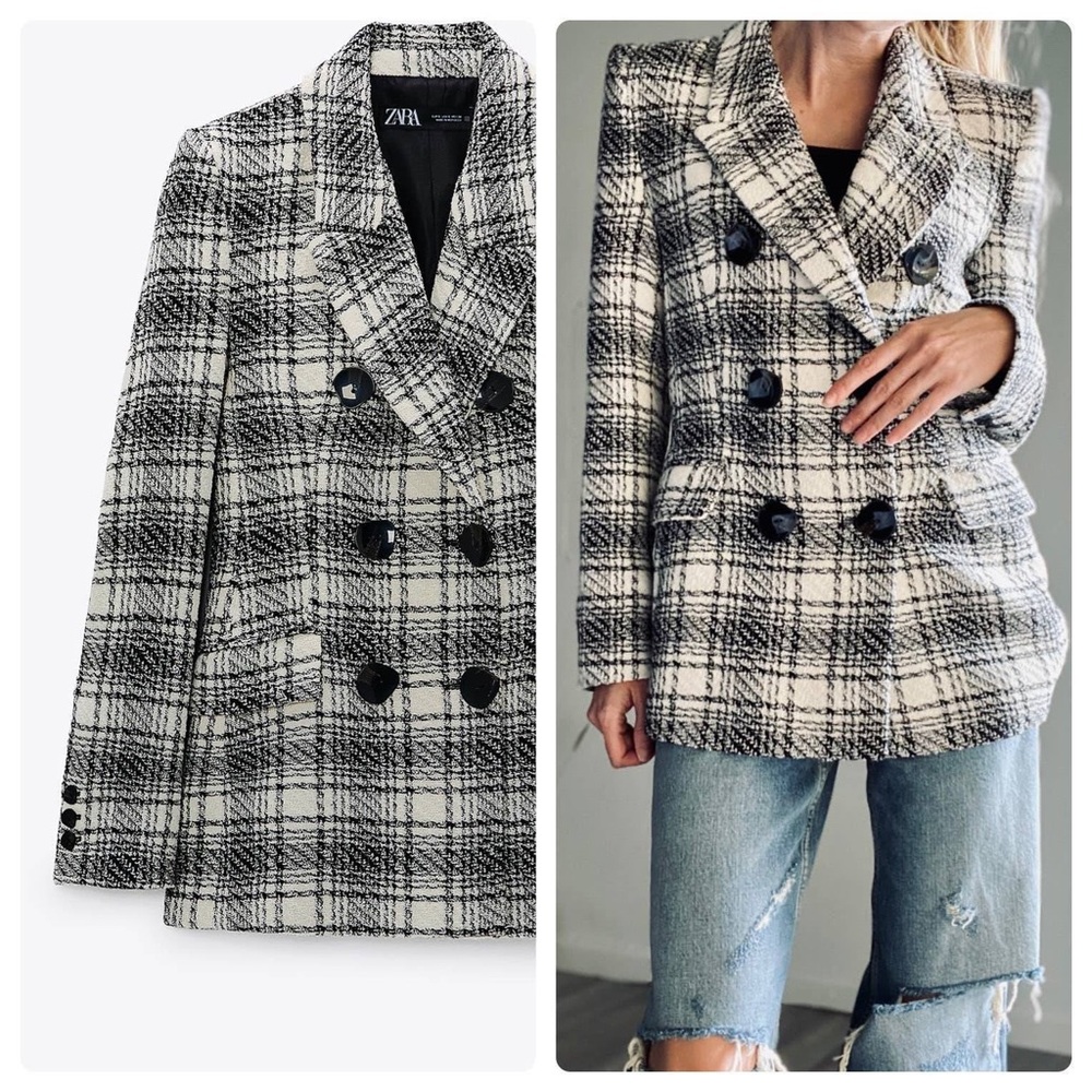 Zara tweed blazer S